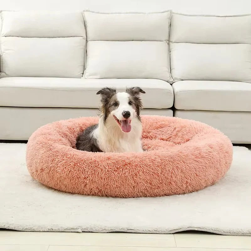 Luxurious Plush Pet Bed with Extra Cushioned Support for Ultimate Comfort