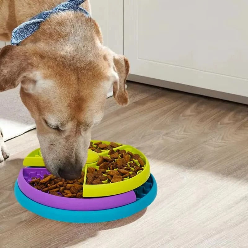 Interactive Puzzle Slow Feeder Bowl for Pets - Engaging Design to Promote Healthy Eating Habits