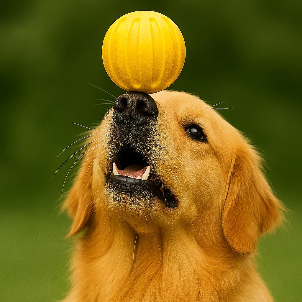 Durable Dog Ball Toy with Grooved Surface for Enhanced Grip and Playtime Fun