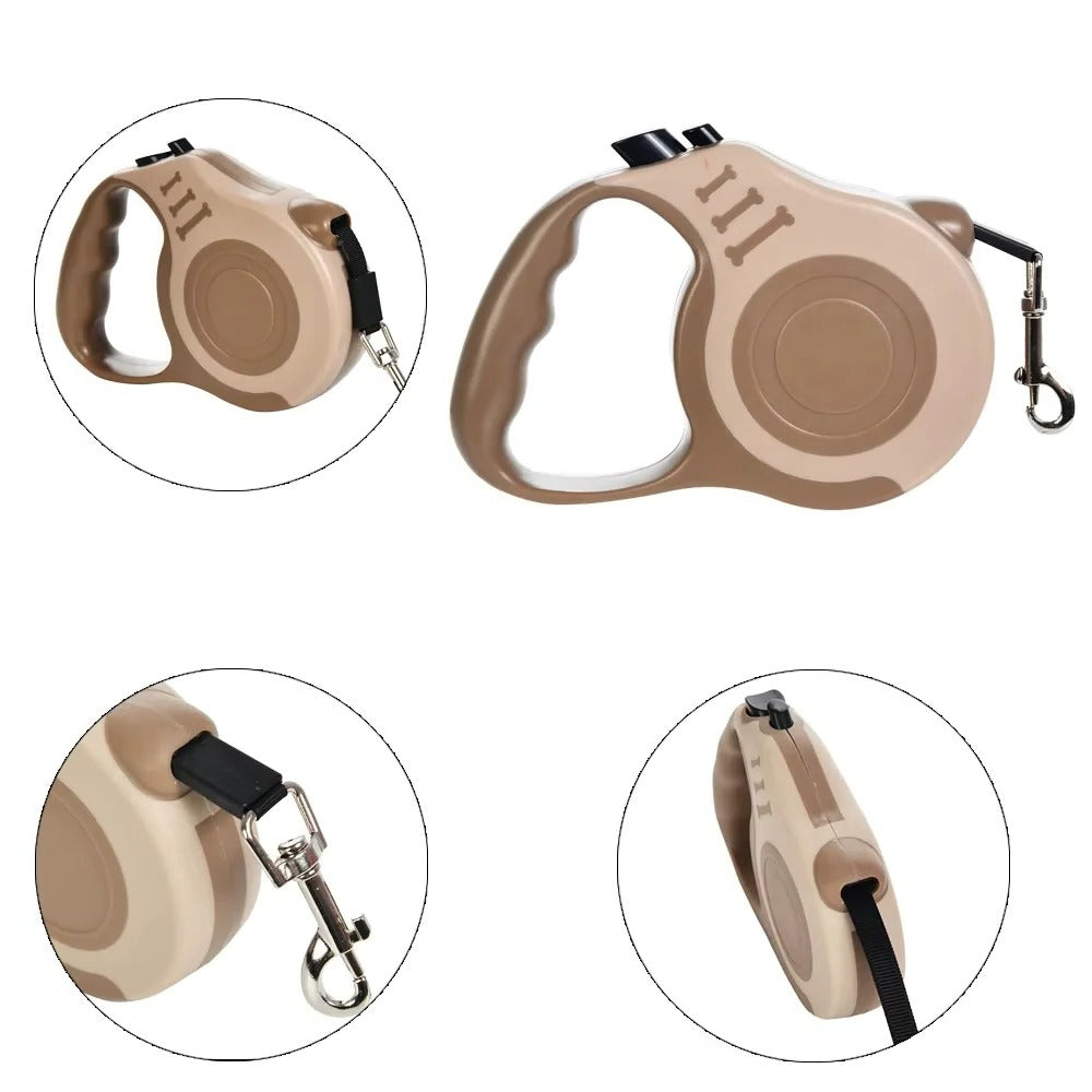 Durable Retractable Dog Leash with Strong Nylon Tape - Adjustable Length, Ergonomic Handle, Perfect for Small to Large Dogs
