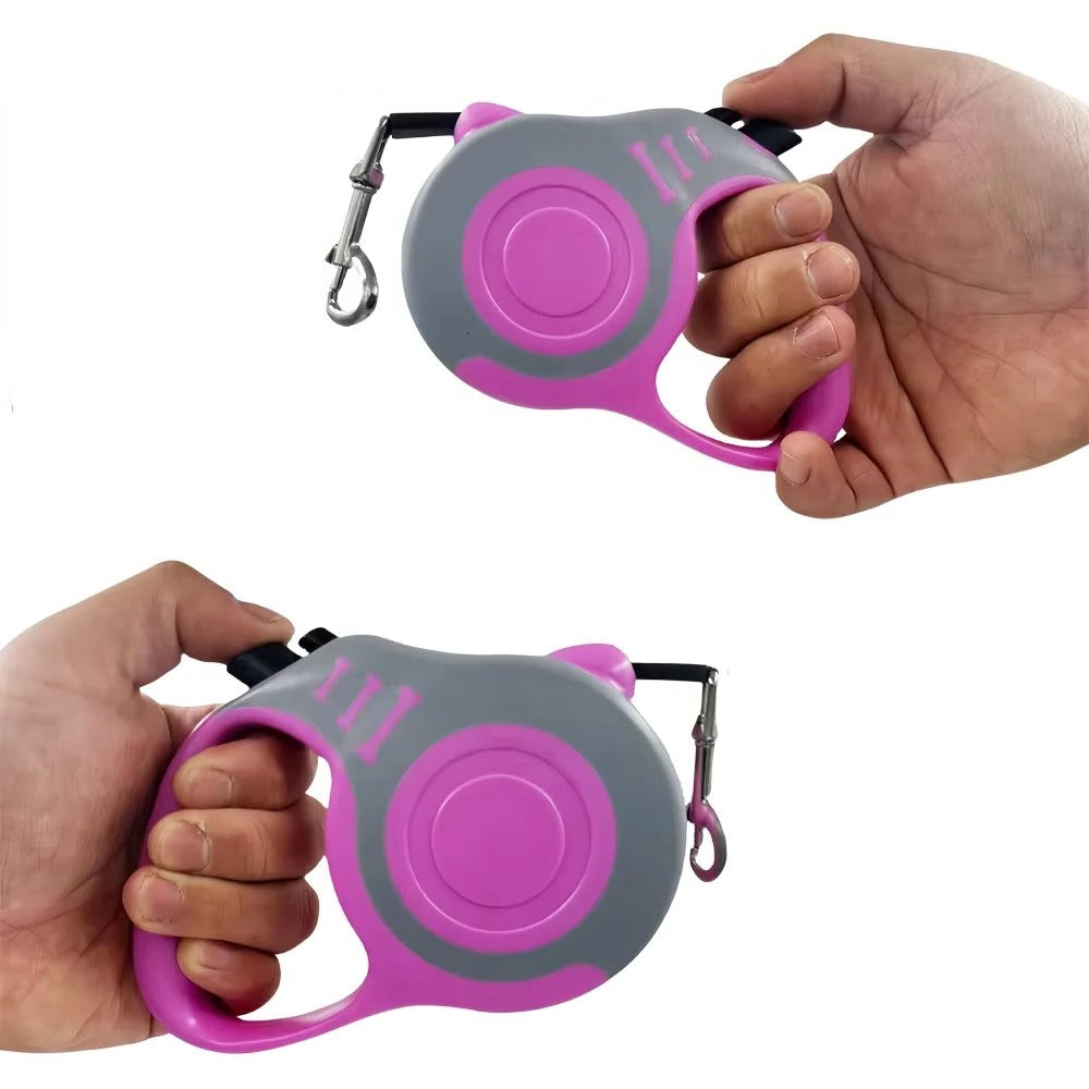 Durable Retractable Dog Leash with Strong Nylon Tape - Adjustable Length, Ergonomic Handle, Perfect for Small to Large Dogs