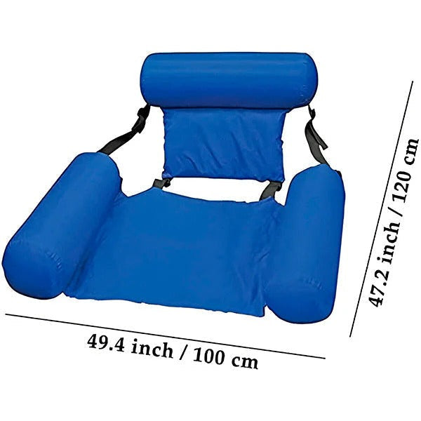 Comfortable Floating Water Chair with Backrest - Ideal for Pool and Beach Relaxation
