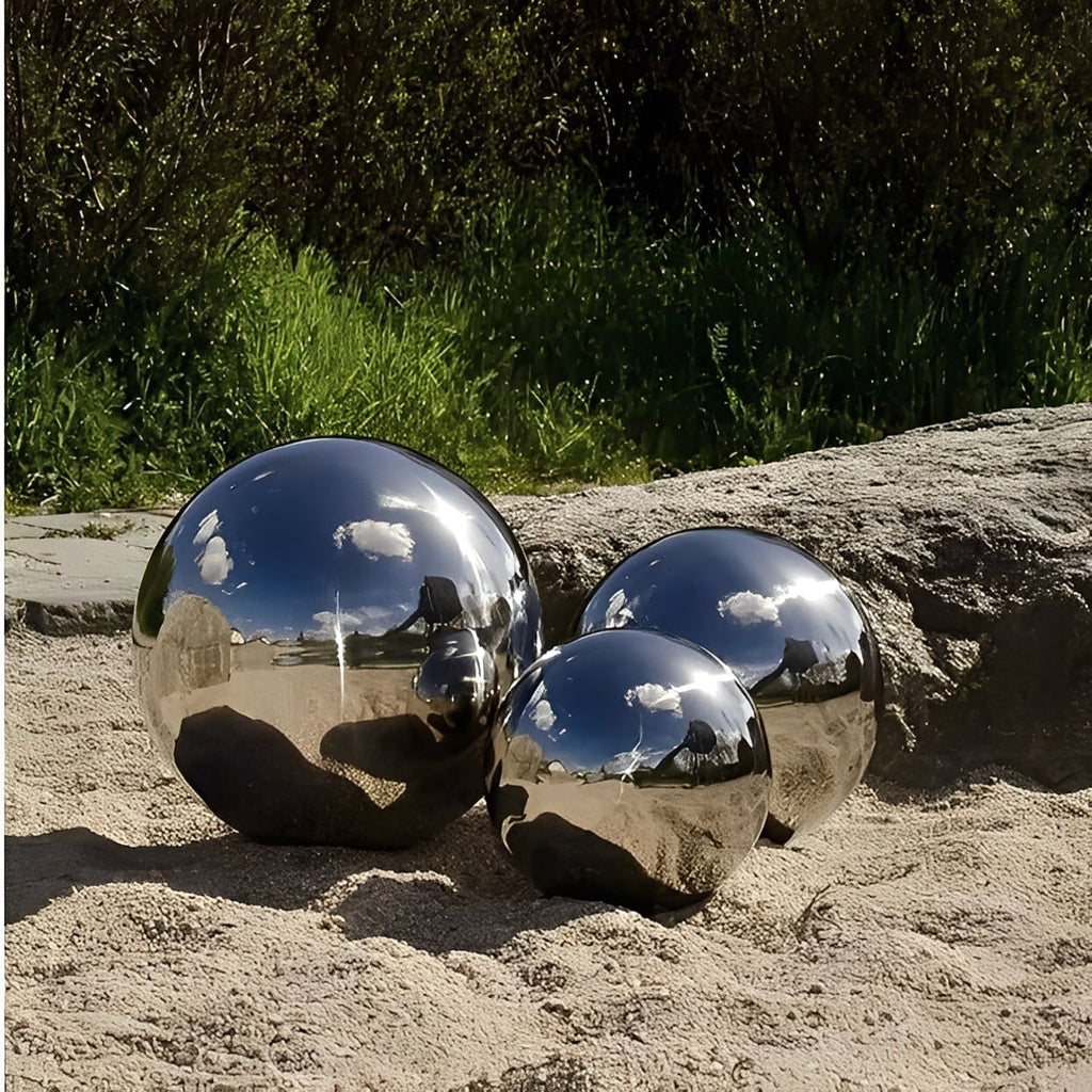 Stainless Steel Garden Decorative Viewing Balls - Elegant Outdoor Accents for Landscaping & Home Decor