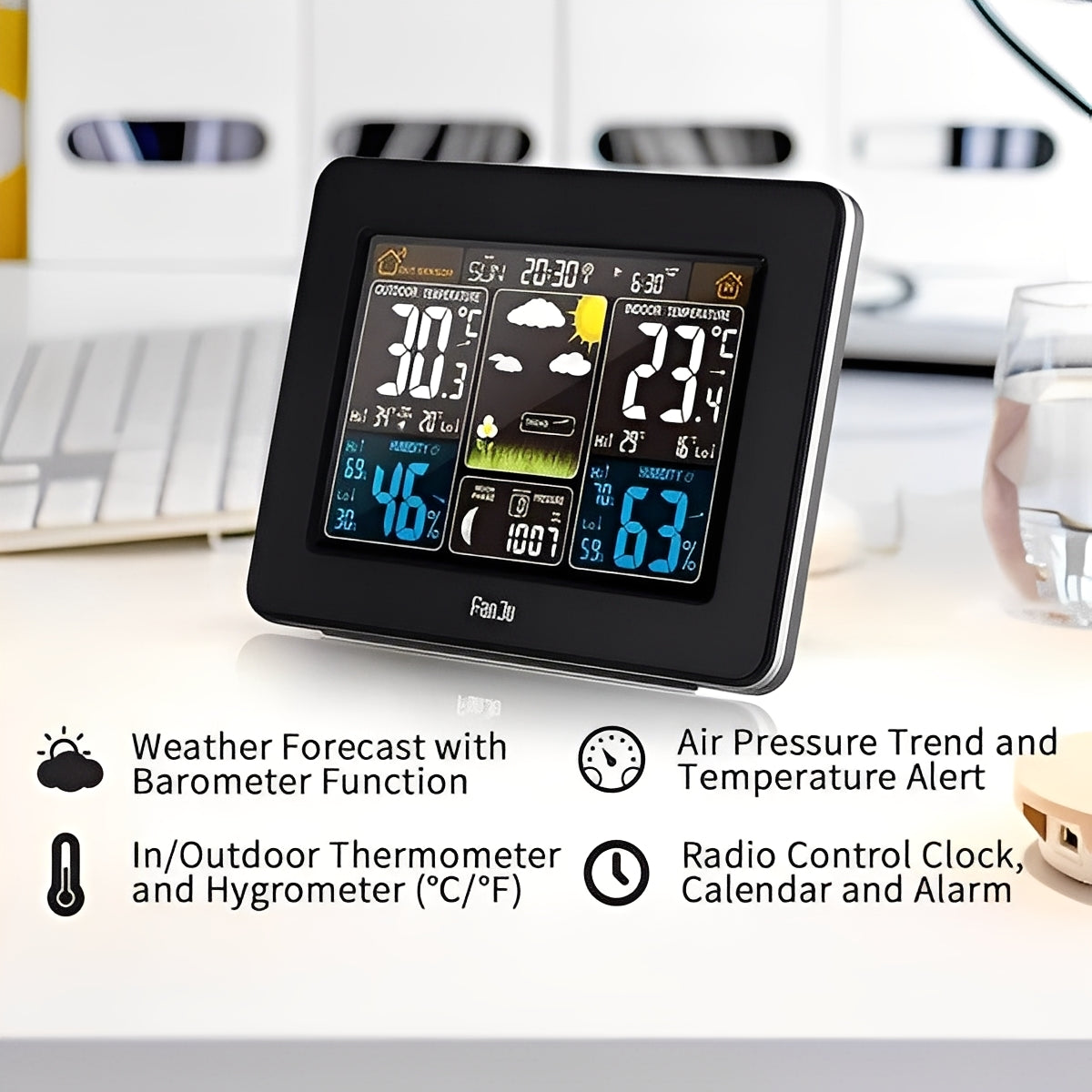 Smart Wireless Temperature and Humidity Monitor - Indoor & Outdoor Use with Real-Time Alerts