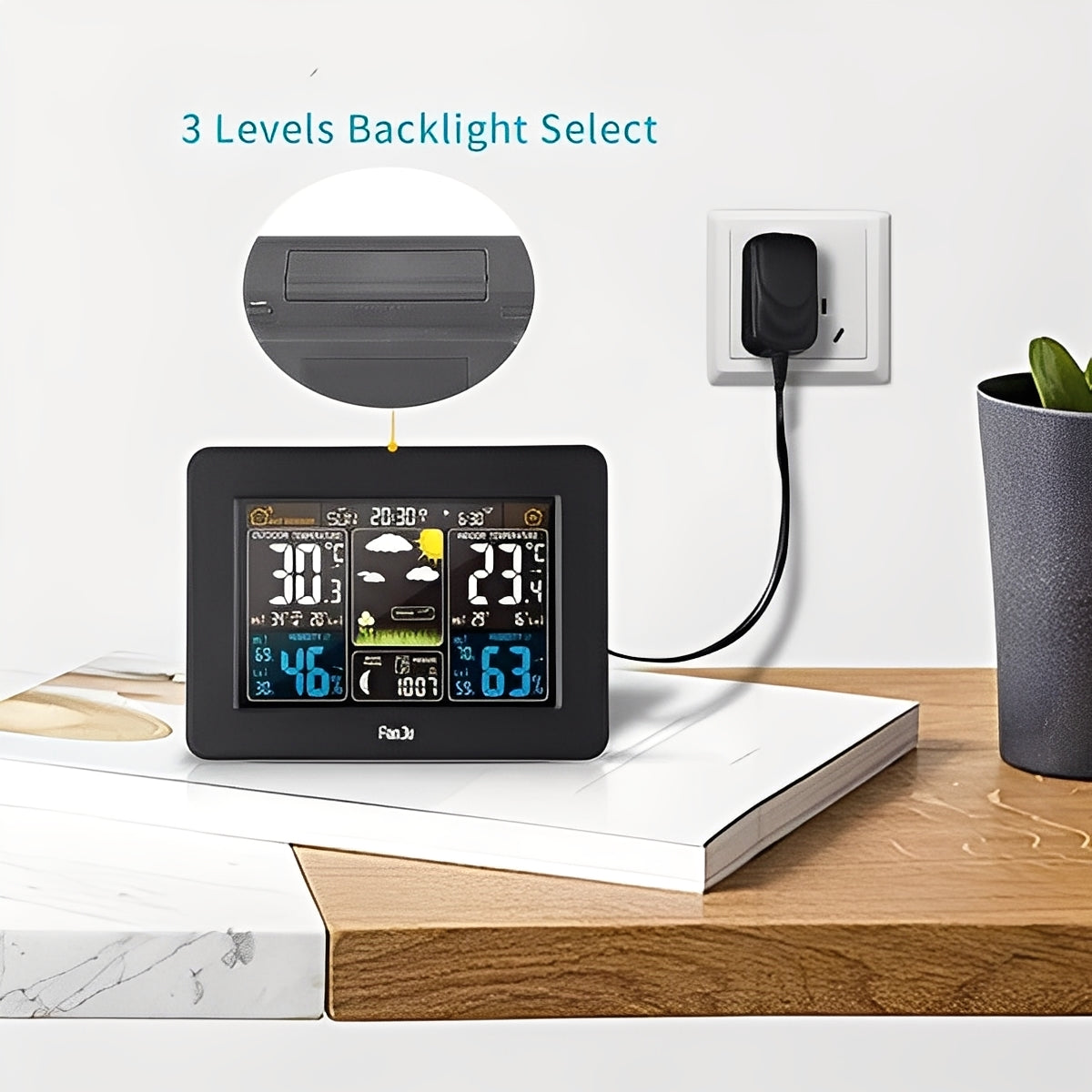 Smart Wireless Temperature and Humidity Monitor - Indoor & Outdoor Use with Real-Time Alerts