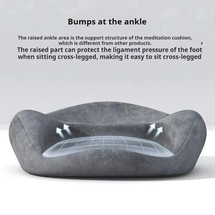 Premium Round Meditation Cushion with Supportive Memory Foam Core for Ultimate Comfort