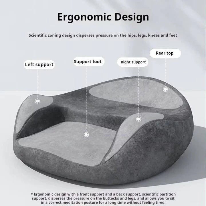 Premium Round Meditation Cushion with Supportive Memory Foam Core for Ultimate Comfort