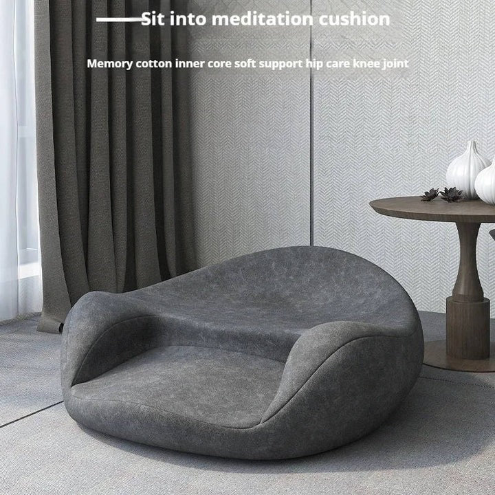 Premium Round Meditation Cushion with Supportive Memory Foam Core for Ultimate Comfort
