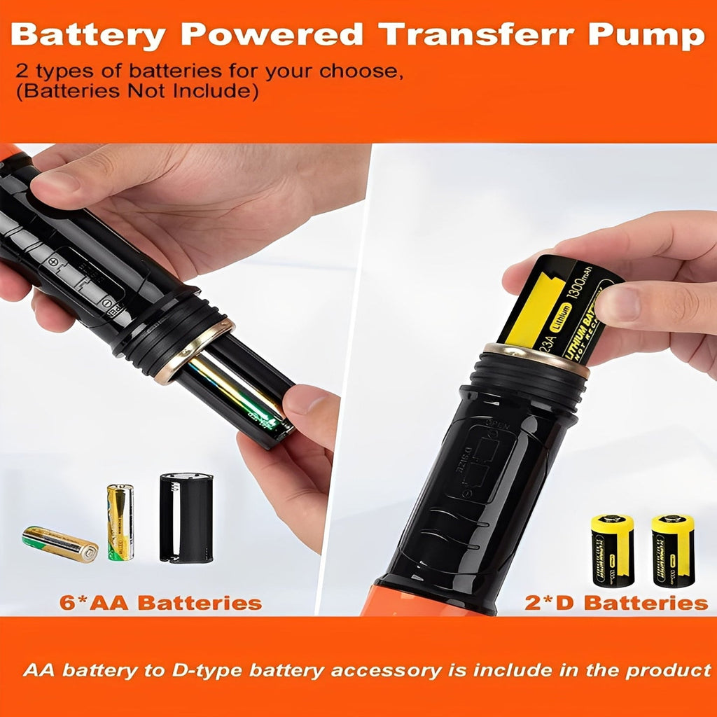 Portable Battery-Powered Electric Pump for Efficient Fuel & Fluid Transfer - Ideal for Cars, Boats, and Equipment