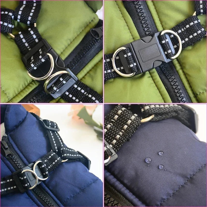 Premium Insulated Dog Coat with Built-In Harness - Perfect for Cold Weather Protection