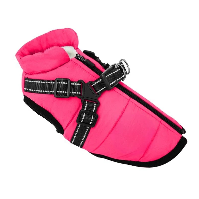 Premium Insulated Dog Coat with Built-In Harness - Perfect for Cold Weather Protection