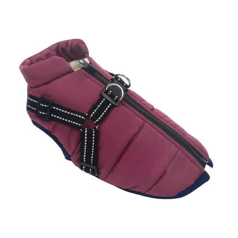 Premium Insulated Dog Coat with Built-In Harness - Perfect for Cold Weather Protection