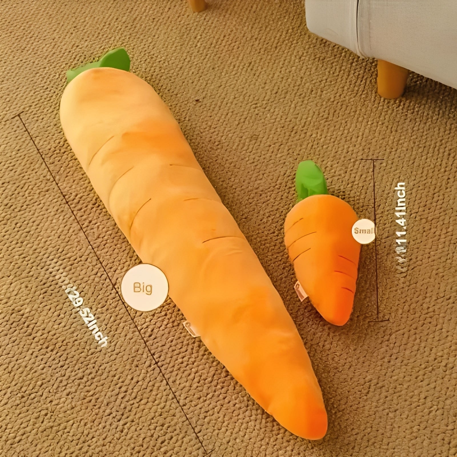 Interactive Plush Carrot Dog Toy with Sound - Soft, Squeaky Fun for Dogs