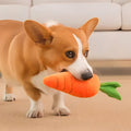 Interactive Plush Carrot Dog Toy with Sound - Soft, Squeaky Fun for Dogs