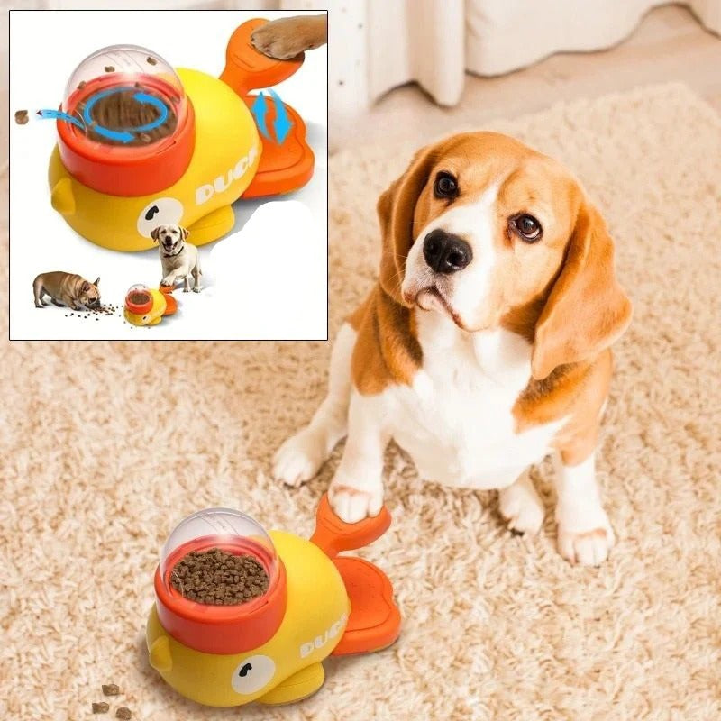 Interactive Duck-Shaped Pet Puzzle Feeder for Dogs - Engaging Slow Feed Dog Toy for Mental Stimulation and Healthy Eating