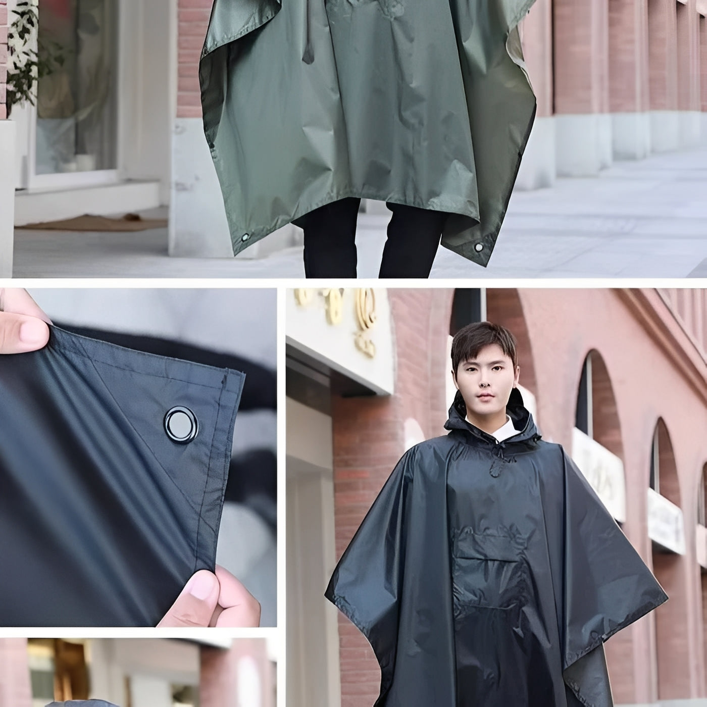 Waterproof Hooded Rain Poncho for Outdoor Activities - Includes Convenient Storage Bag