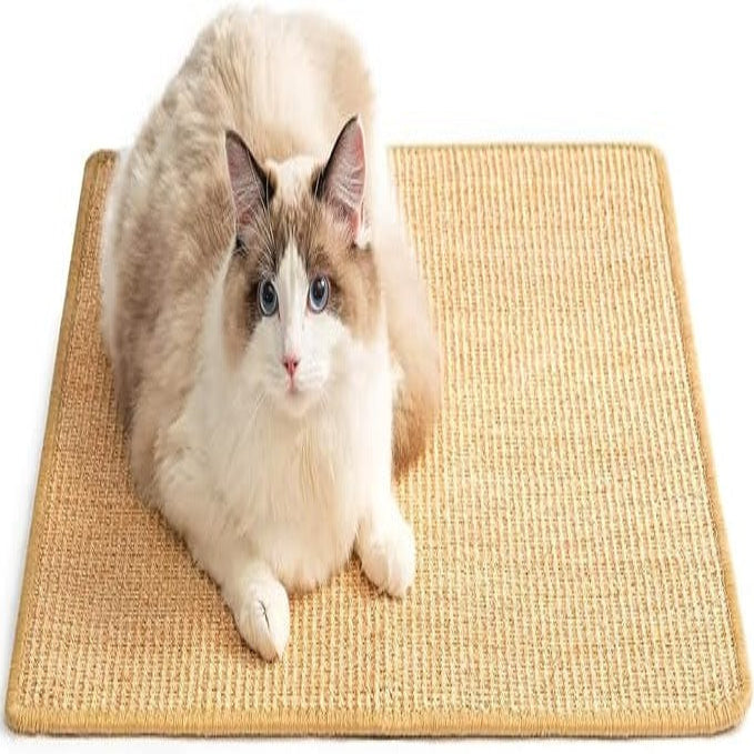 Sisal Cat Scratcher Mat - Versatile Floor & Wall Placement for Cats | Durable & Eco-Friendly Cat Scratch Pad