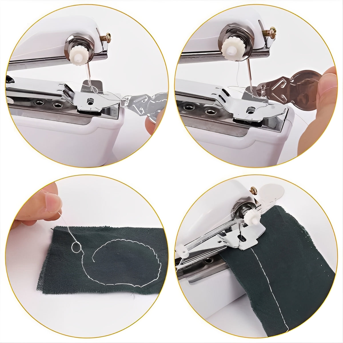 Portable Battery-Powered Handheld Sewing Machine for Lightweight Fabrics - Easy and Convenient Sewing Solution