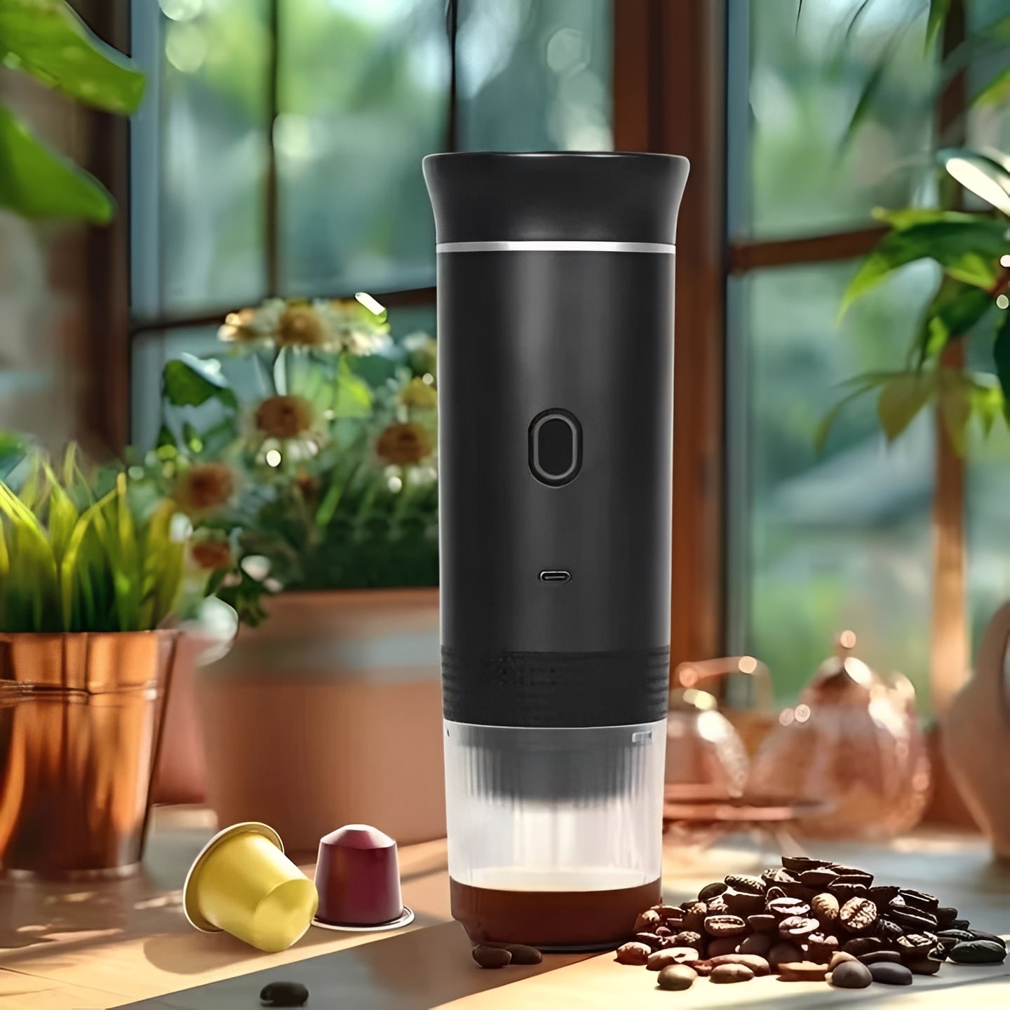 Portable USB Coffee Maker - 3 Brewing Modes for On-the-Go Convenience