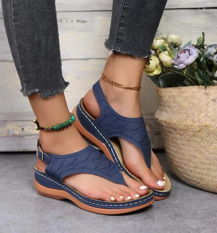 Women's Supportive Open Toe Sandals with Comfort Footbed – Stylish & Durable Summer Footwear