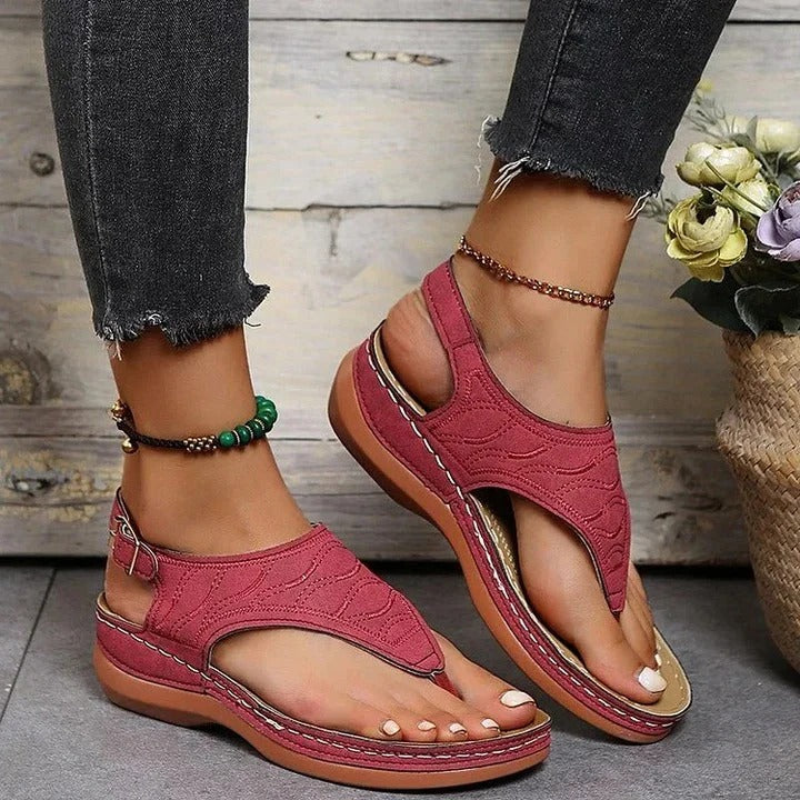 Women's Supportive Open Toe Sandals with Comfort Footbed – Stylish & Durable Summer Footwear