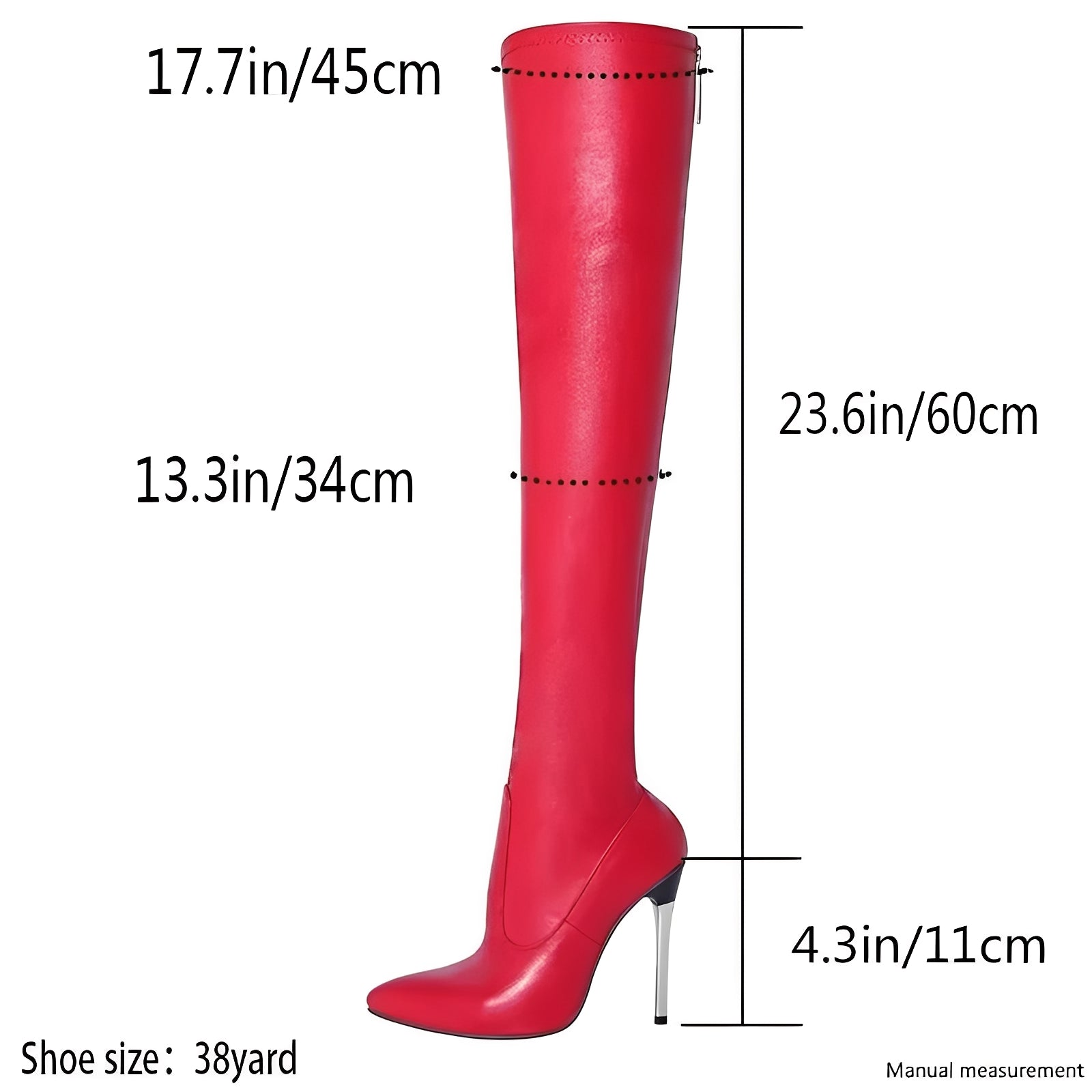 Stylish Women's Over-the-Knee Stiletto Boots with Back Zipper - Chic Footwear for Any Occasion