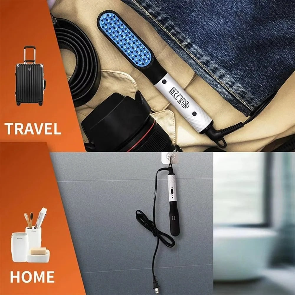 Portable Mini Beard Straightening Brush - Ceramic Heating Technology for Effortless Grooming