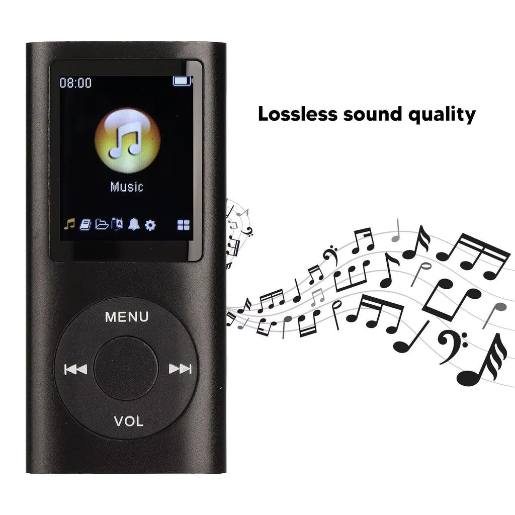 Compact Digital MP3 Player with 1.8" LCD Screen, Video Playback, and Sleek Design - Portable Music & Video Player