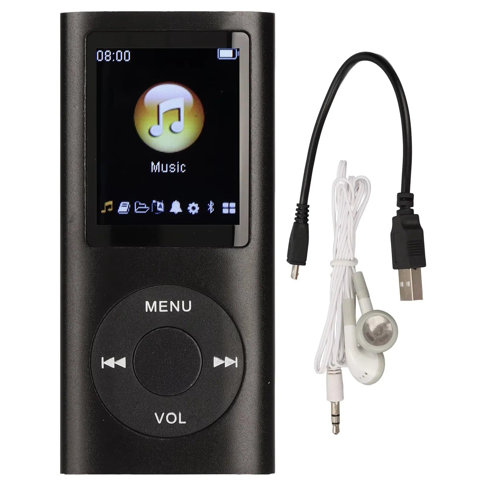 Compact Digital MP3 Player with 1.8" LCD Screen, Video Playback, and Sleek Design - Portable Music & Video Player