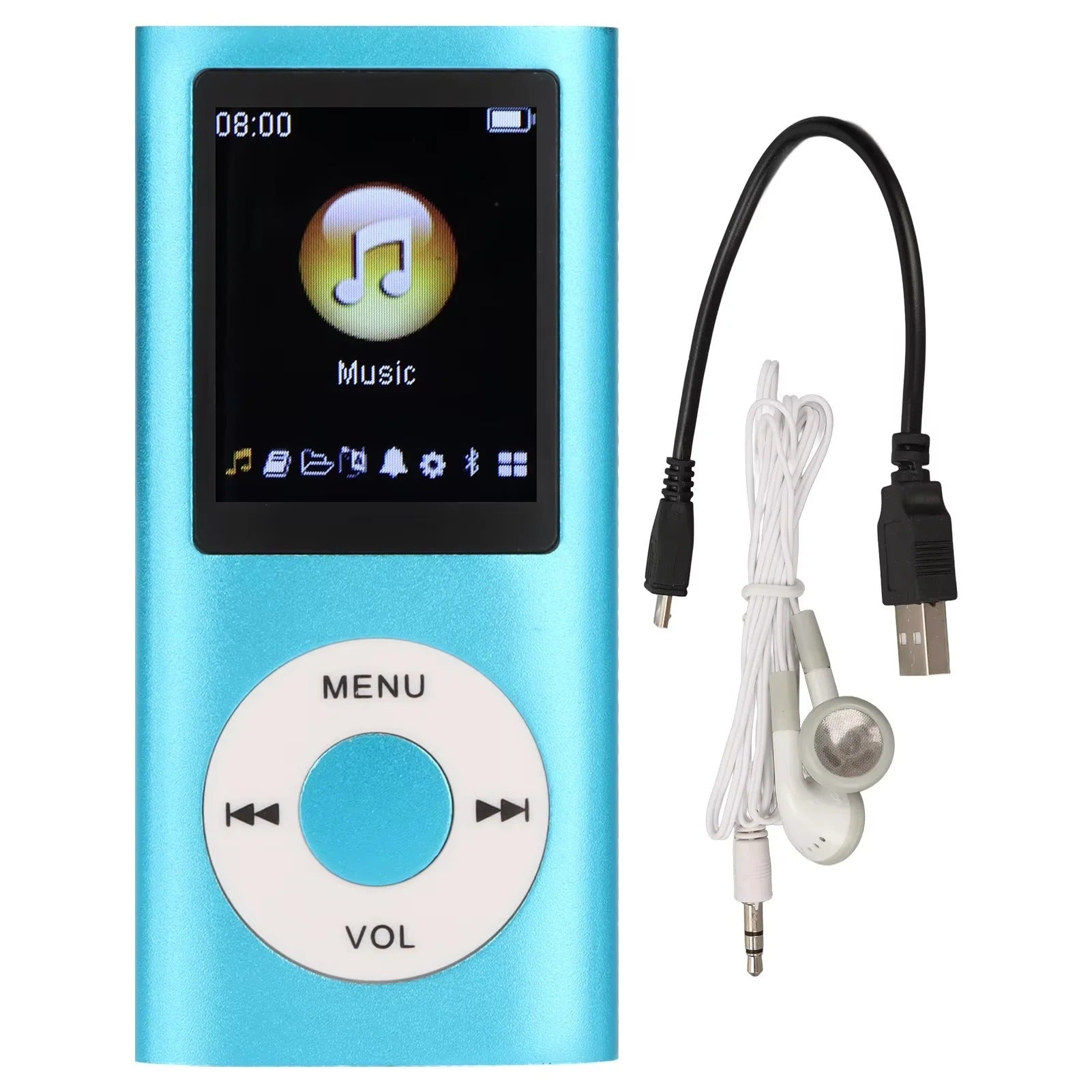 Compact Digital MP3 Player with 1.8" LCD Screen, Video Playback, and Sleek Design - Portable Music & Video Player