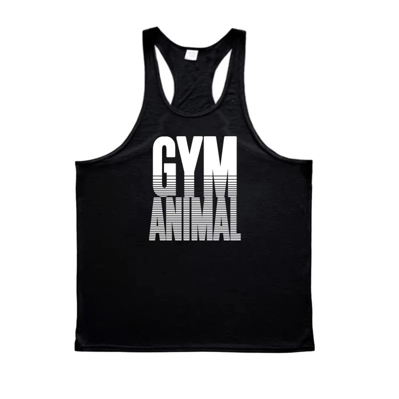 Men's Y-Back Cotton Stringer Tank Top - Lightweight Gym Wear for Optimal Performance