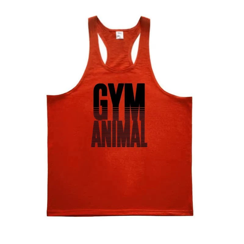 Men's Y-Back Cotton Stringer Tank Top - Lightweight Gym Wear for Optimal Performance