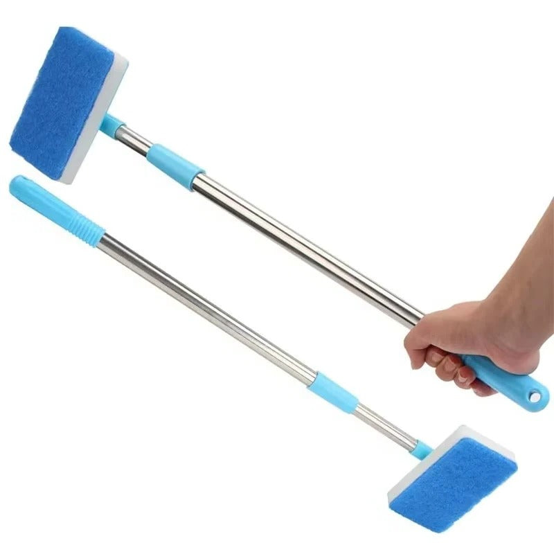 Extendable 180° Aquarium Algae Scraper & Cleaner with Ergonomic Sponge - Perfect for Easy Tank Maintenance