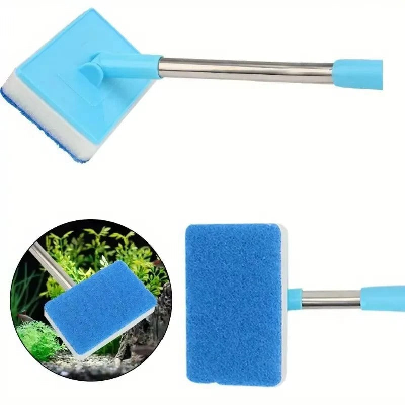 Extendable 180° Aquarium Algae Scraper & Cleaner with Ergonomic Sponge - Perfect for Easy Tank Maintenance