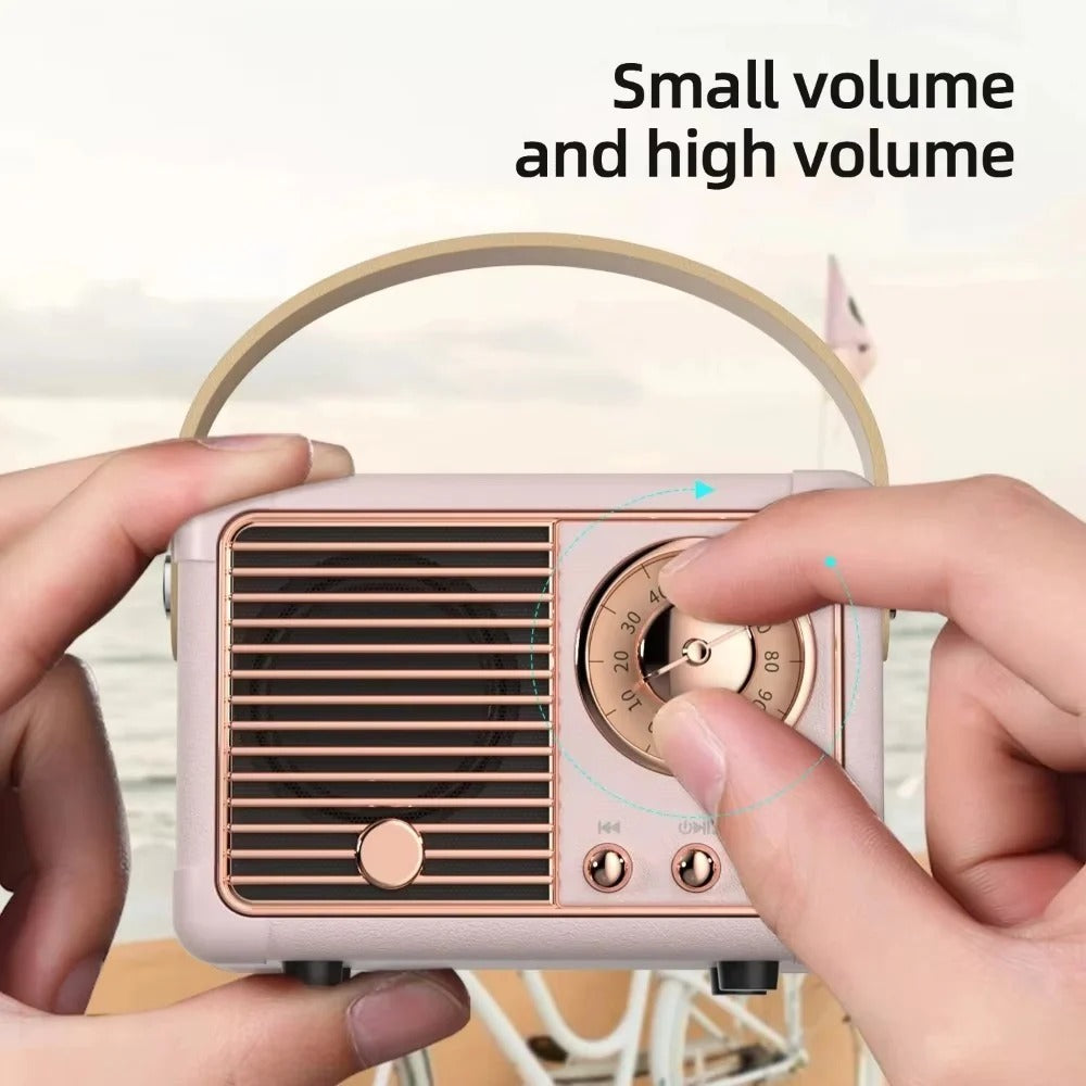 Vintage Bluetooth Speaker with Subwoofer - 5.3 Wireless Connectivity for Stylish Home Decor