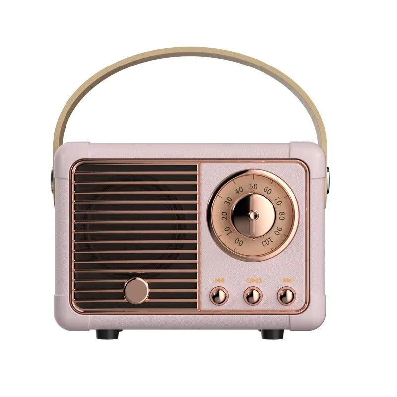 Vintage Bluetooth Speaker with Subwoofer - 5.3 Wireless Connectivity for Stylish Home Decor