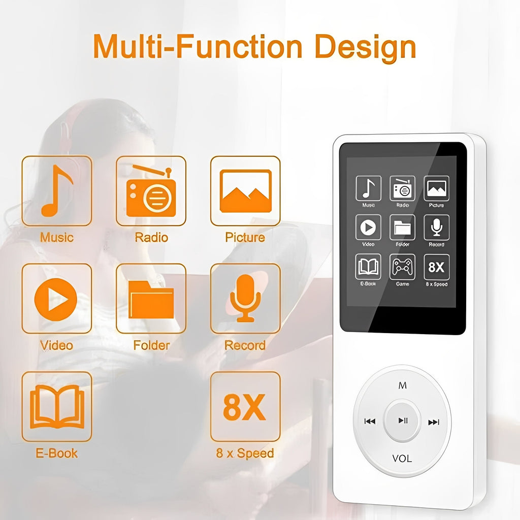 Portable High Fidelity Music Player with 1.8-Inch Screen, Bluetooth Connectivity & Superior Sound Quality