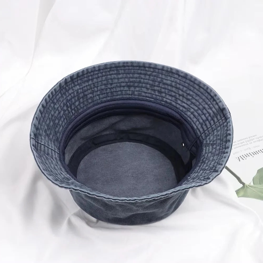 Versatile Foldable Denim Bucket Hat - Comfortable Cotton Material for All-Day Style