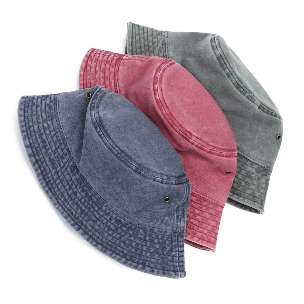 Versatile Foldable Denim Bucket Hat - Comfortable Cotton Material for All-Day Style
