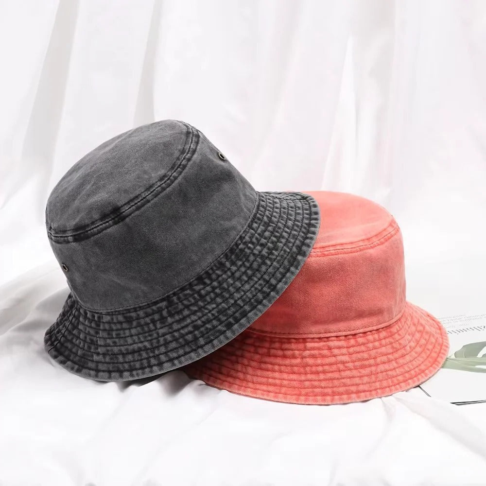 Versatile Foldable Denim Bucket Hat - Comfortable Cotton Material for All-Day Style