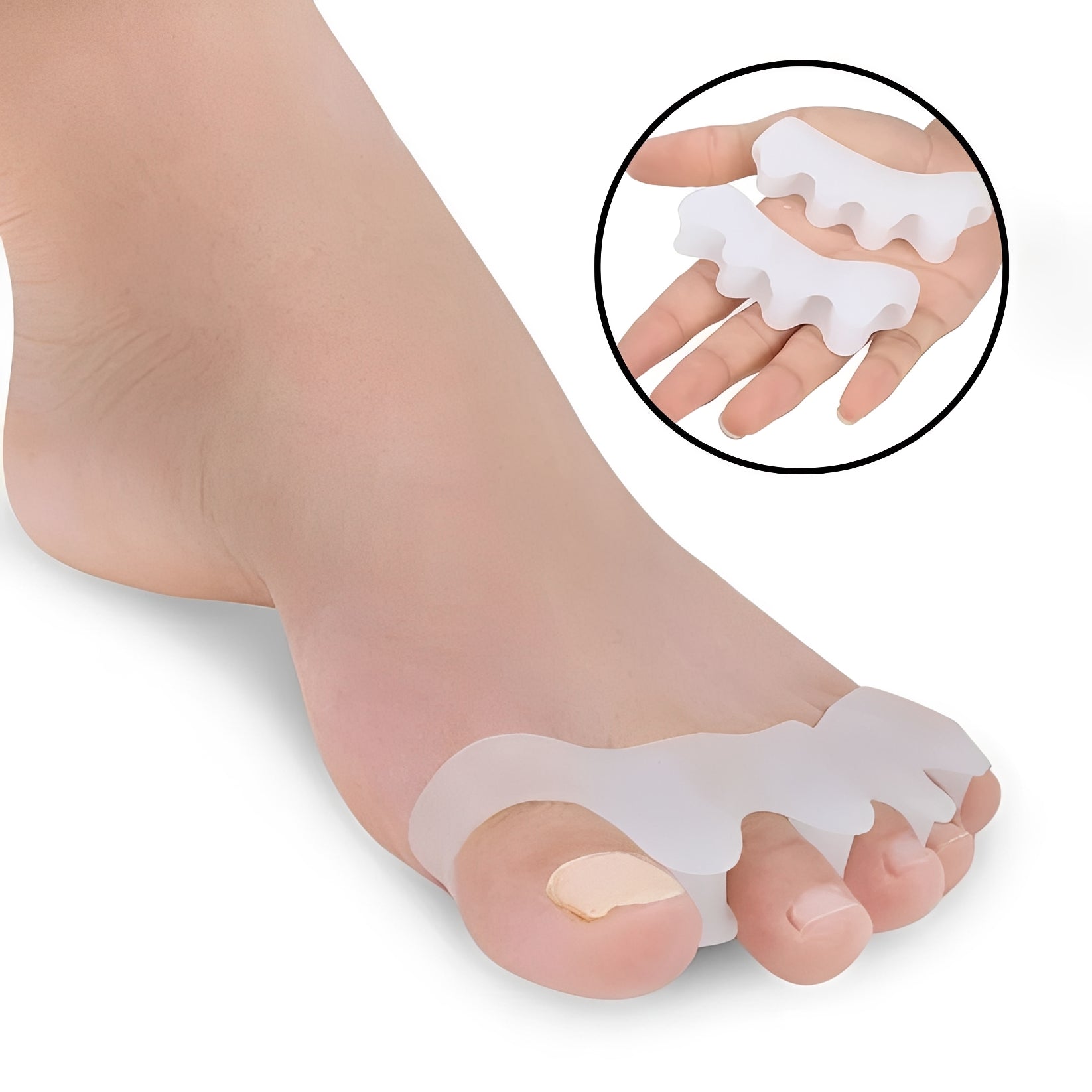 Flexible Silicone Hammer Toe Separator Support Brace - Comfort & Relief for Foot Alignment