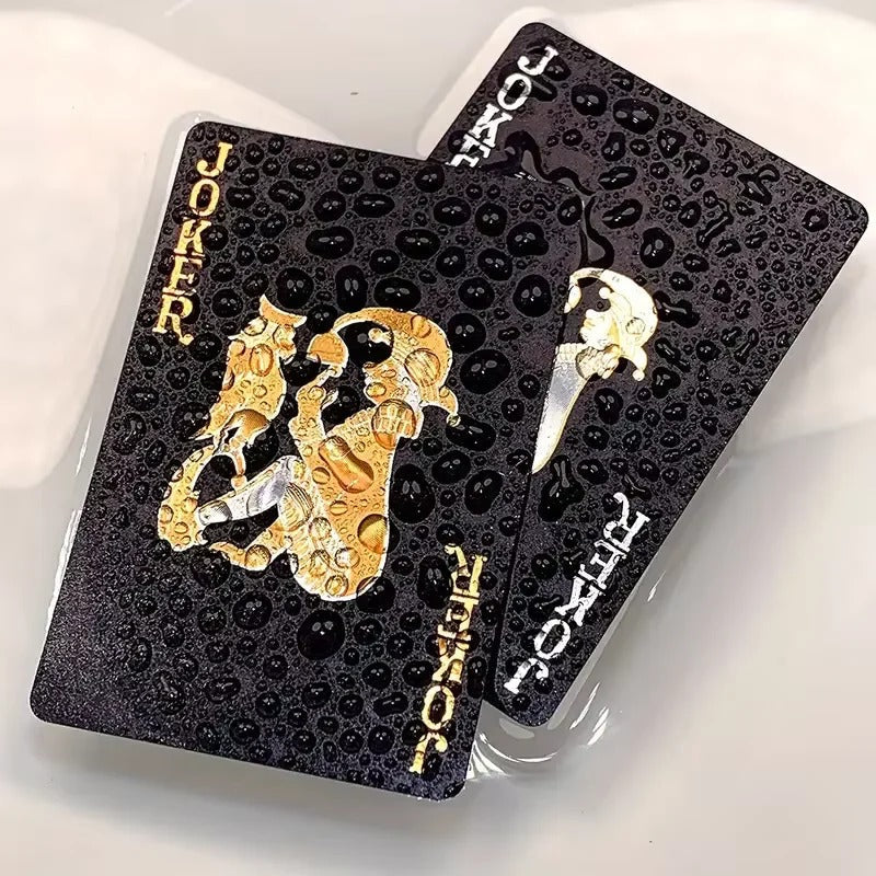 Elegant Black and Gold Playing Card Deck - Perfect for Casual and Regular Games