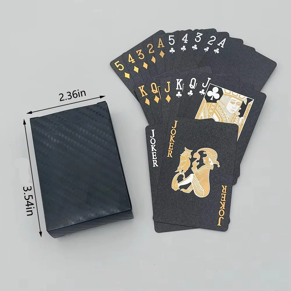 Elegant Black and Gold Playing Card Deck - Perfect for Casual and Regular Games