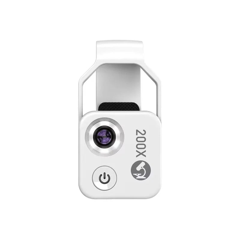 200X Portable Smartphone Microscope Lens with Universal Clip - High Magnification for Easy Mobile Microscopy