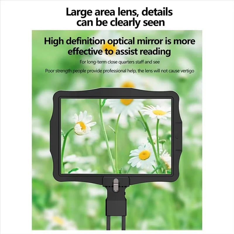 Adjustable Hands-Free Magnifying Glass with LED Light & 3X Zoom - Perfect for Crafts, Reading, and Hobbies