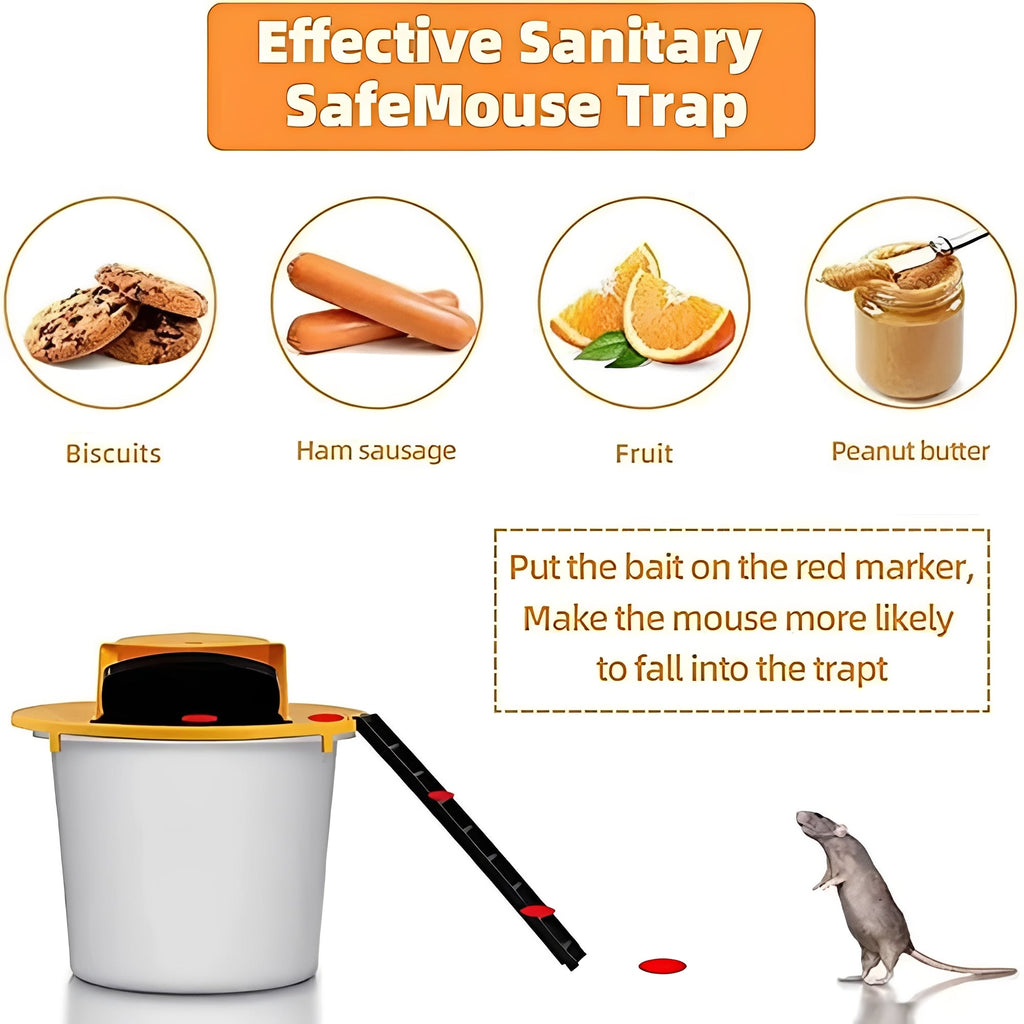 Automatic Reset Mouse Trap with 5 Gallon Bucket Lid - Effective Rodent Control Solution