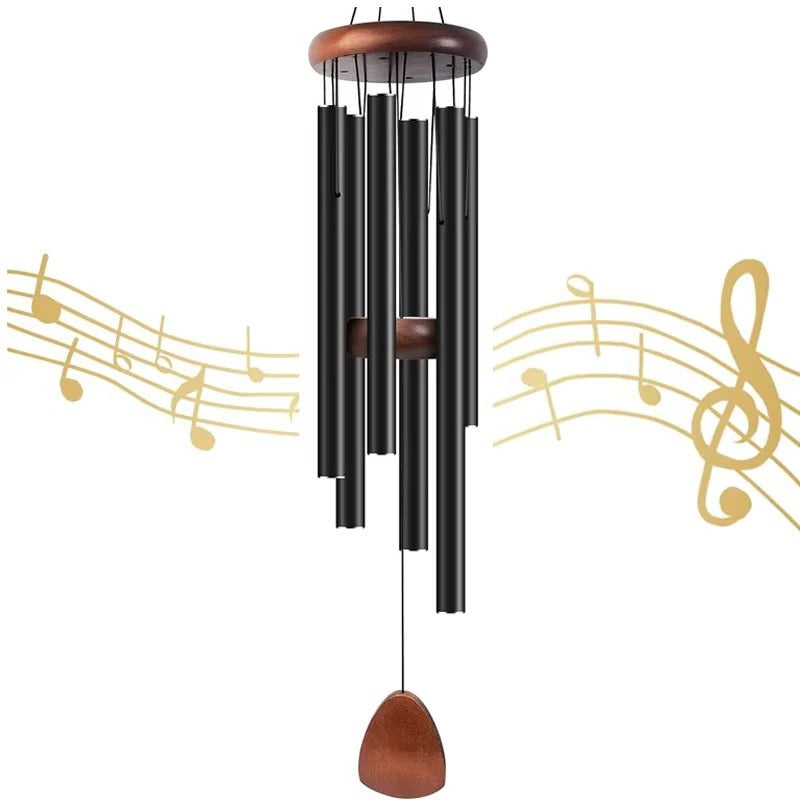 Premium Outdoor Wind Chimes - Durable Aluminum Tubes & Elegant Wooden Accents for Garden Decor