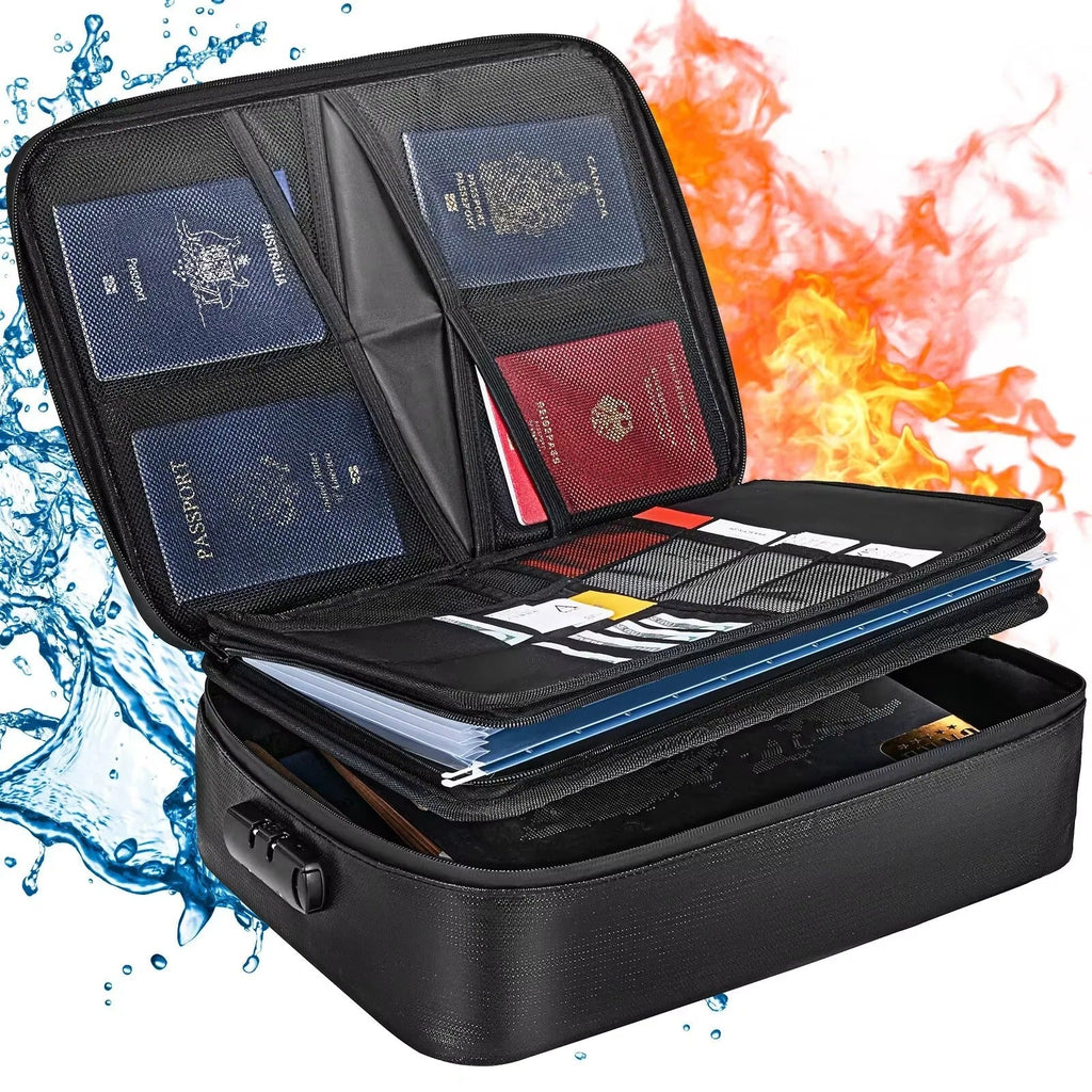 Premium Portable Document Organizer with Durable Reinforced Handles & Secure Zippers - Ideal for Home, Office, and Travel