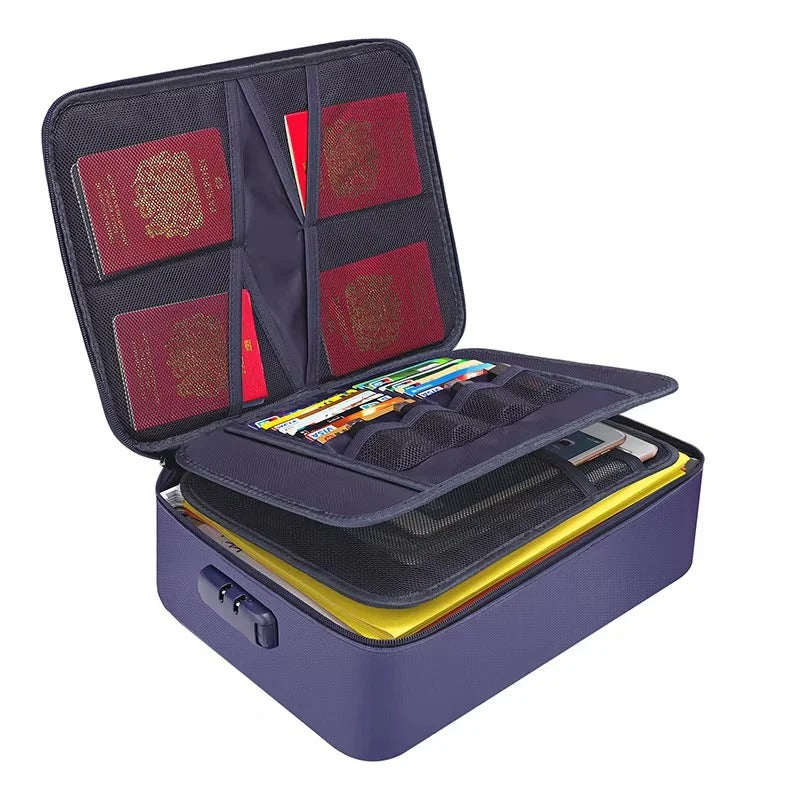 Premium Portable Document Organizer with Durable Reinforced Handles & Secure Zippers - Ideal for Home, Office, and Travel