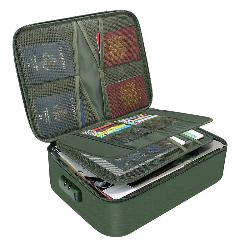 Premium Portable Document Organizer with Durable Reinforced Handles & Secure Zippers - Ideal for Home, Office, and Travel